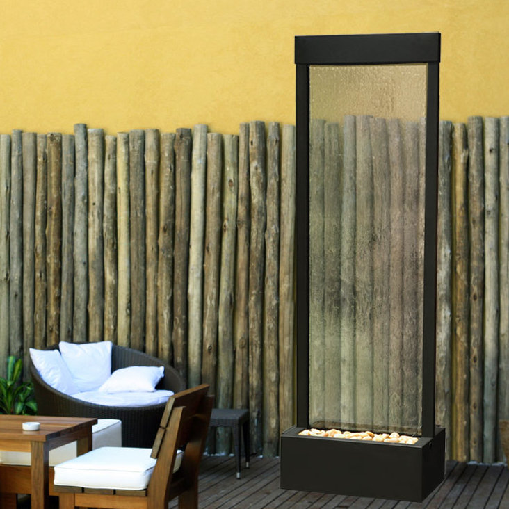 Bluworld Gardenfall Metaline Metal/Glass Center Mount Fountain